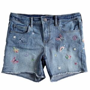 Kids Embroidered Midi Shorts with Stretch